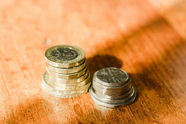 A stack of coins