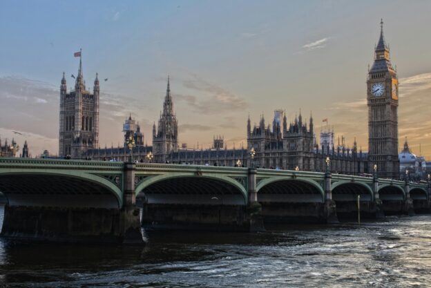 The view from Westminster in London